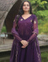 trendy purple faux georgette trendy designer alia cut readymade suit collection with purple micro cotton 13591-acy3610 Back View
